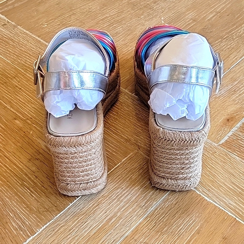 Colorful Metallic Platform Sandals - Picture 4 of 7